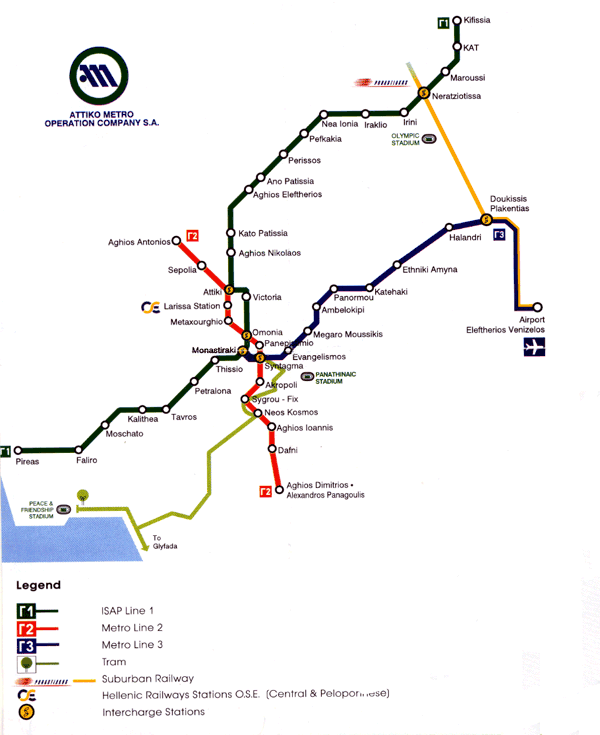 Athens Metro Map Athens Greece Map athens map Street Maps Athens Greece